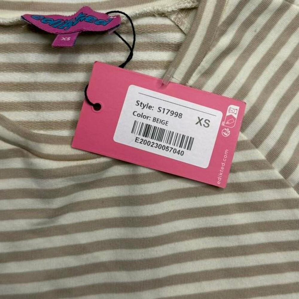 Edikted Striped Long Sleeve Top New With Tag Size XS - Picture 4 of 7